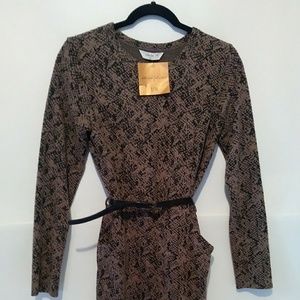 New Collection LOB Dress Sz 3 Animal Print Belt
